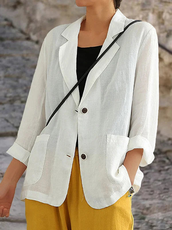 Women's Linen Blazer for Autumn – Lightweight Breathable Women's Jacket