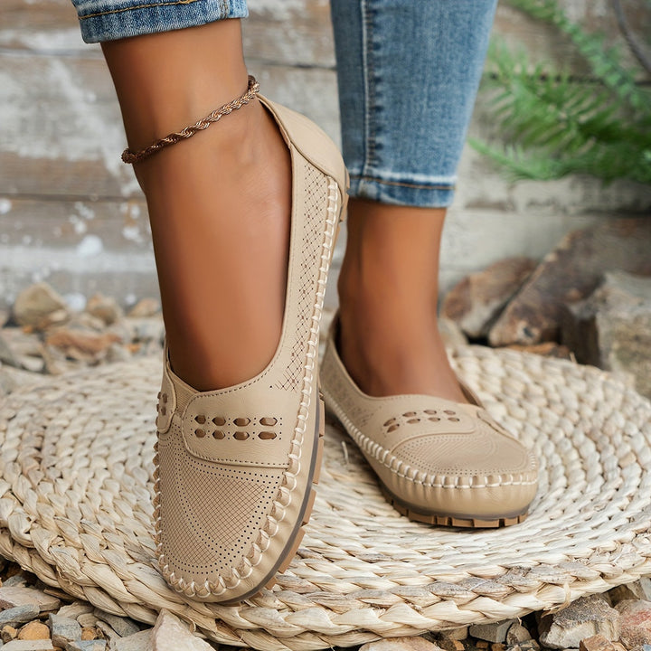 Women's Leather Walking Sneakers Autumn Comfortable Shoes