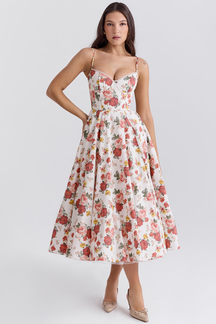 Satin A-Line Dress for Women, Elegant Evening Dress for Autumn Events