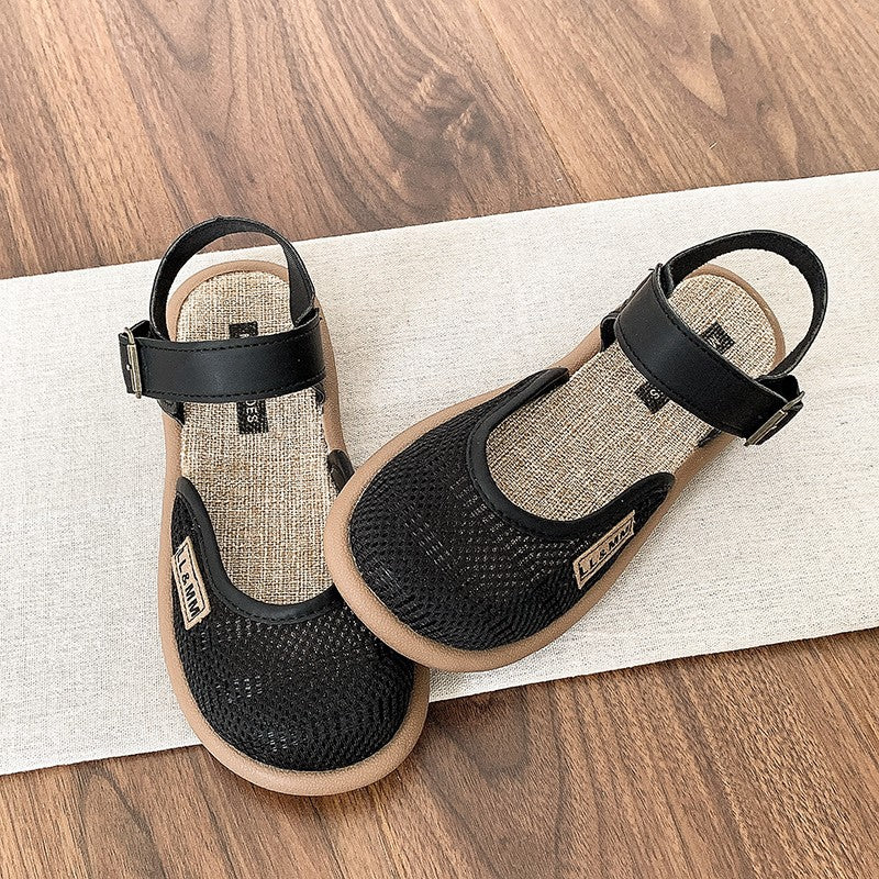 Women's Linen Mesh Closed-Toe Walking Sandals Autumn Footwear