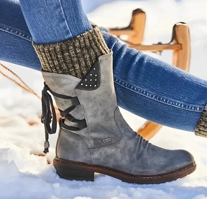 Louisa - Elegant winter boots with orthopaedic support for women in warm wool