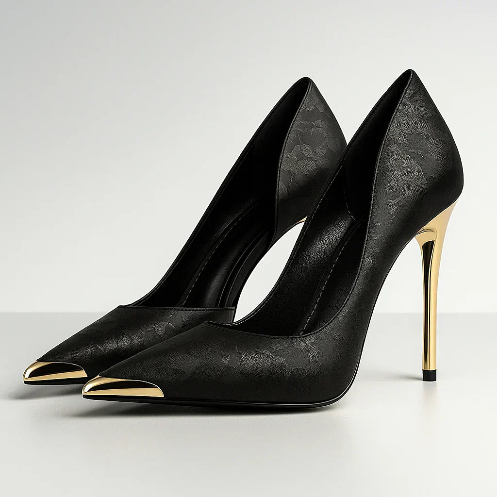 Women's Satin Pointed-Toe Stiletto Pumps Autumn Event Shoes