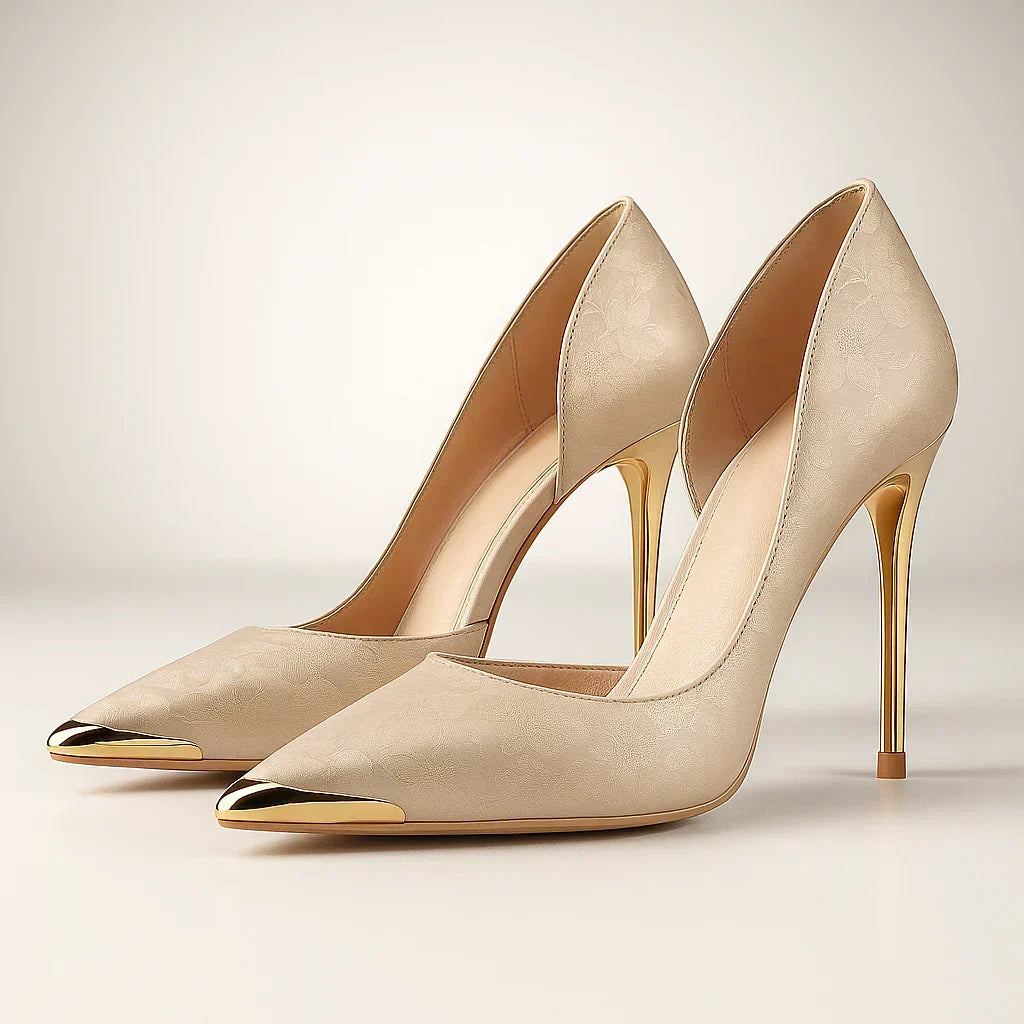 Women's Satin Pointed-Toe Stiletto Pumps Autumn Event Shoes