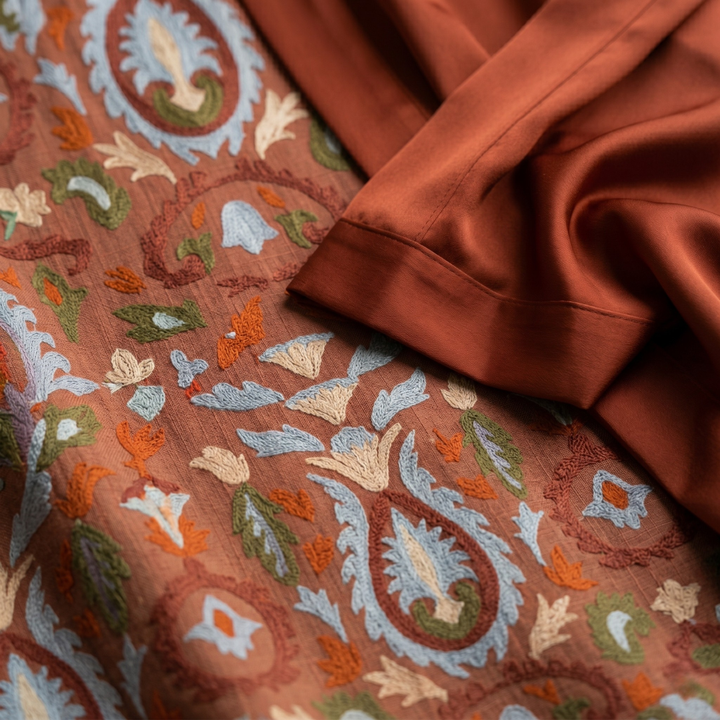 Women's Printed Maxi Dress and Vest Set Autumn Outfit