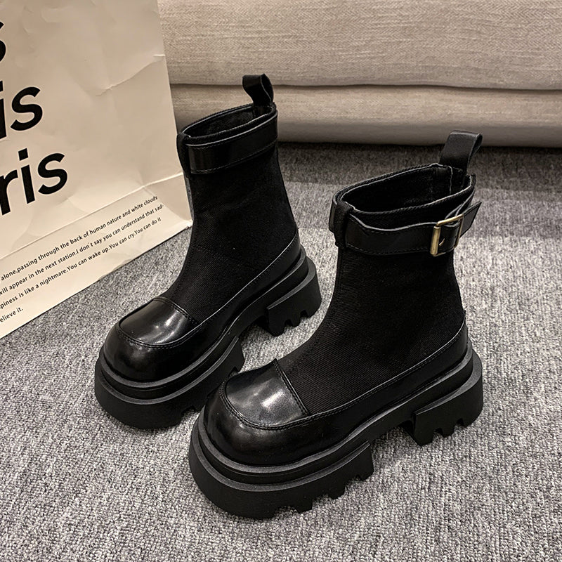 Louise - Trendy Women's Ankle Boots with Stylish Platform Soles