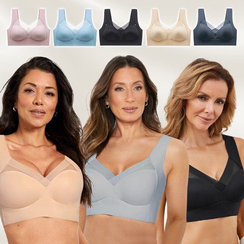 Women's Nylon Wire-Free Push-Up Bra Autumn Seamless Support Bra