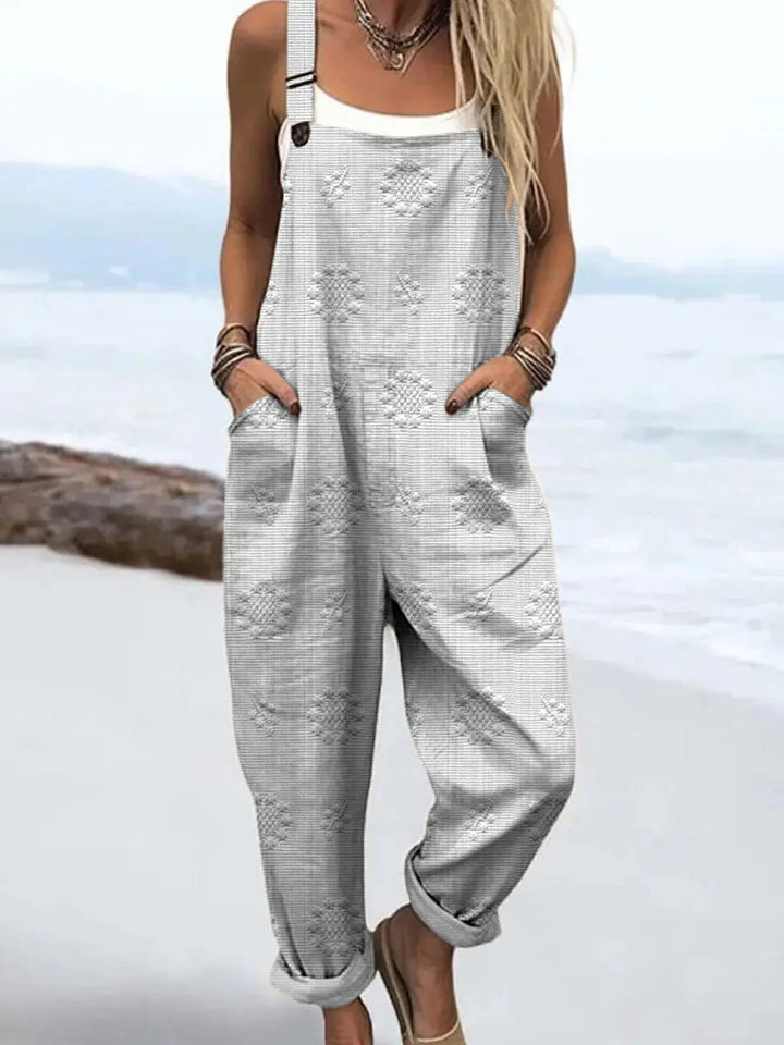 Women's Wide-Leg Jumpsuit with Adjustable Straps for Autumn Casual Wear