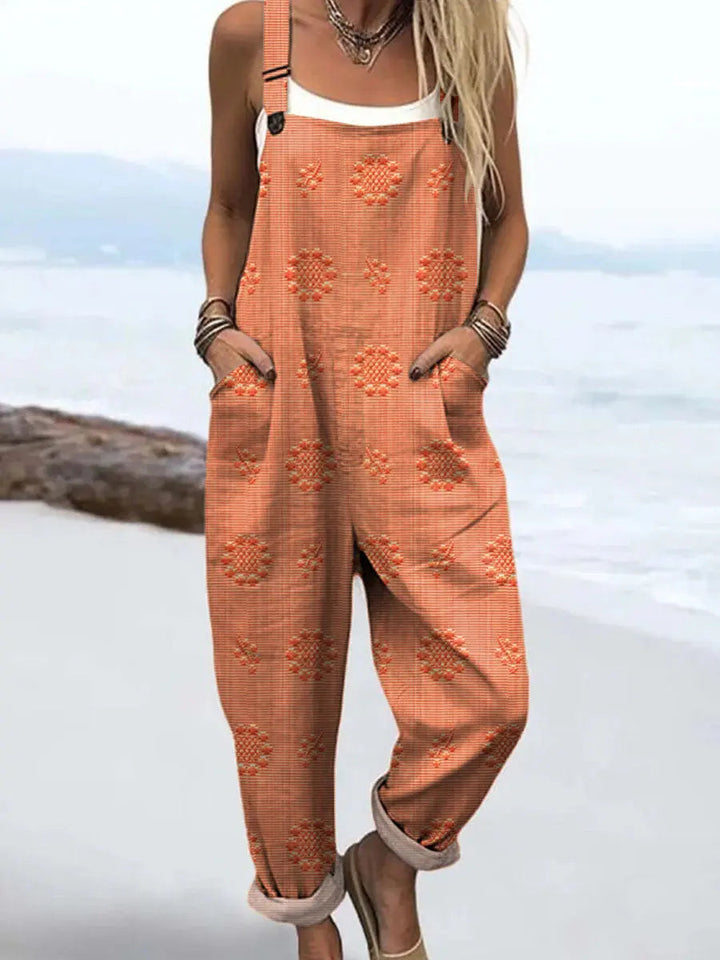 Women's Wide-Leg Jumpsuit with Adjustable Straps for Autumn Casual Wear