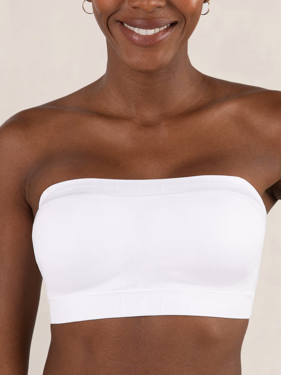 Women's Nylon Strapless Bandeau Bra Autumn Wire-Free Seamless Bra