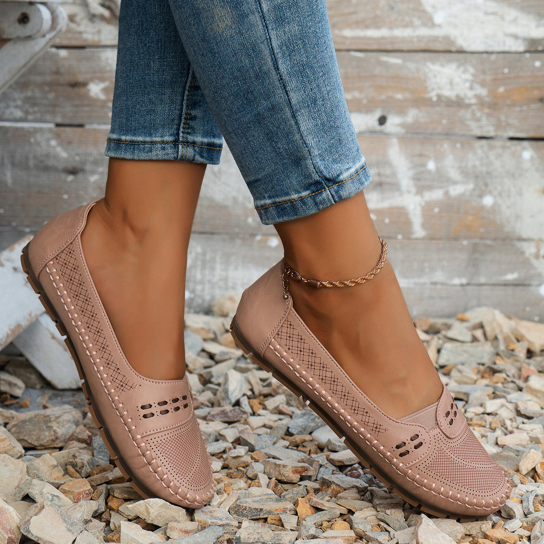 Women's Leather Walking Sneakers Autumn Comfortable Shoes
