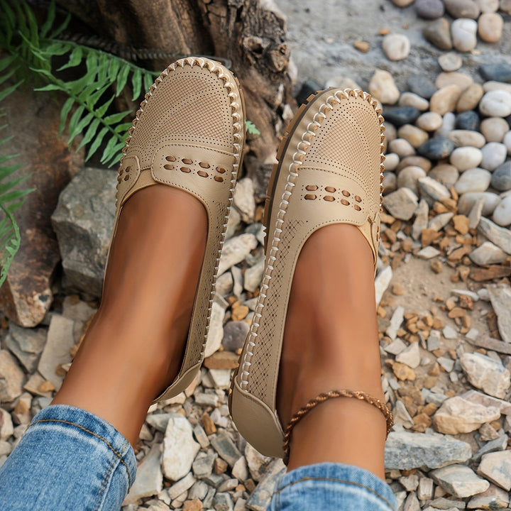 Women's Leather Walking Sneakers Autumn Comfortable Shoes