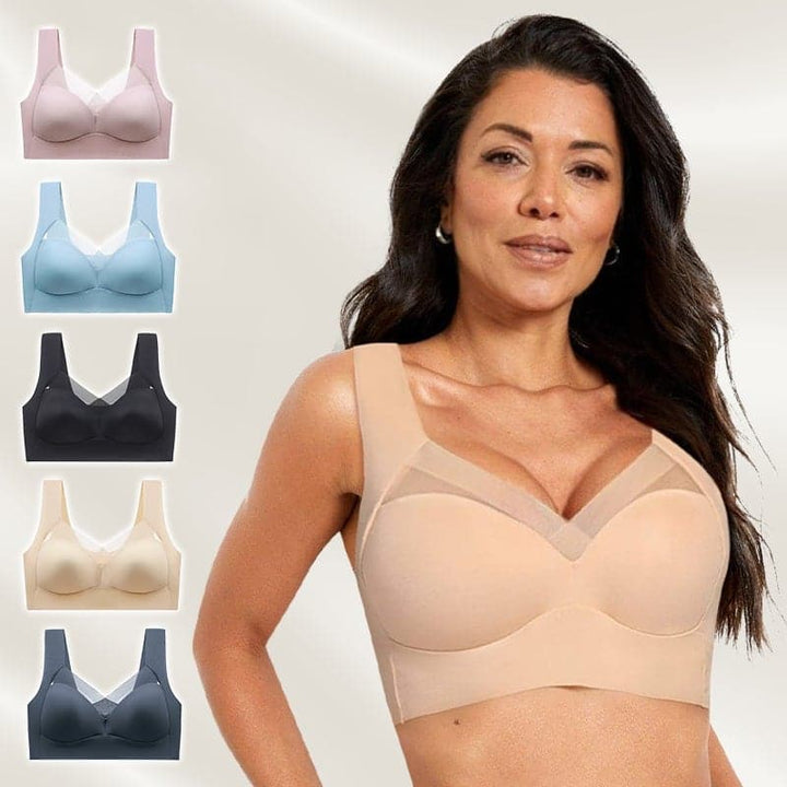 Women's Nylon Wire-Free Push-Up Bra Autumn Seamless Support Bra