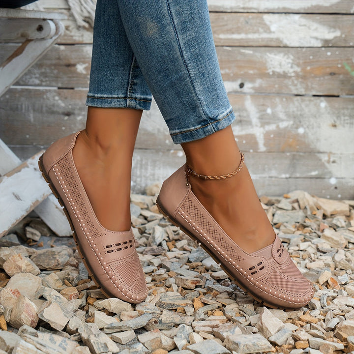 Women's Leather Walking Sneakers Autumn Comfortable Shoes