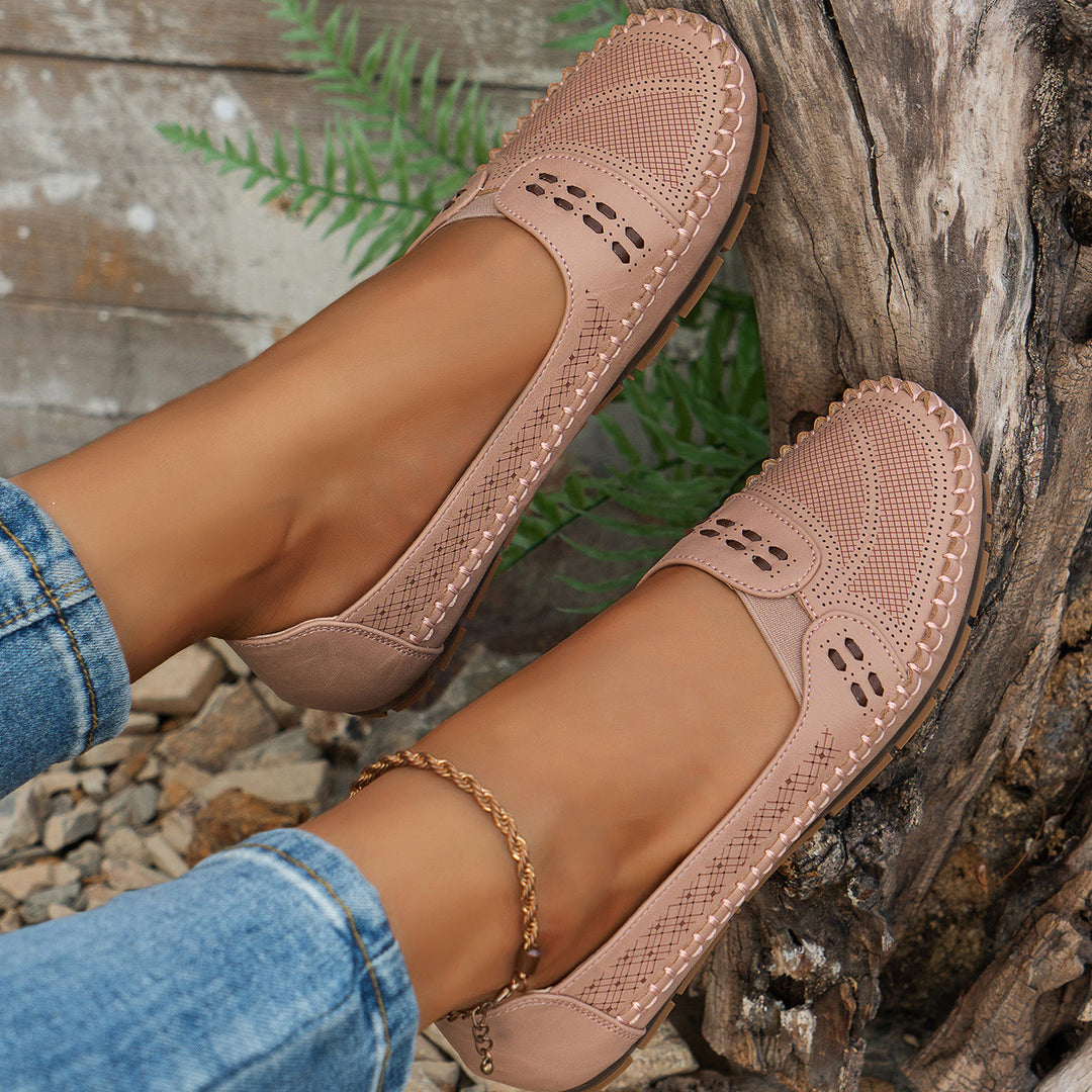 Women's Leather Walking Sneakers Autumn Comfortable Shoes