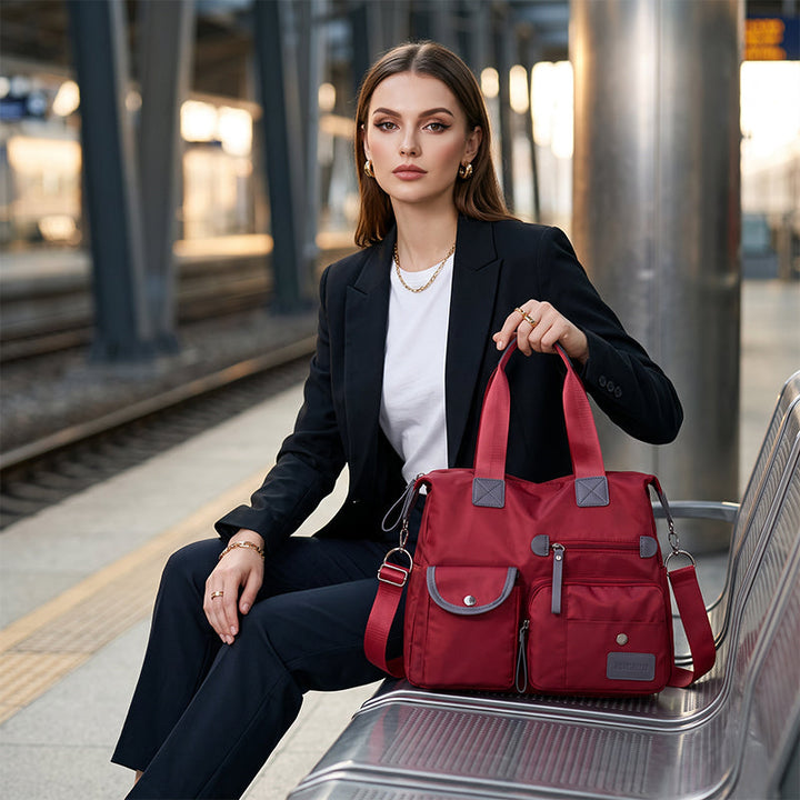 Women's Waterproof Nylon Large Tote Bag Autumn Casual Shoulder Bag