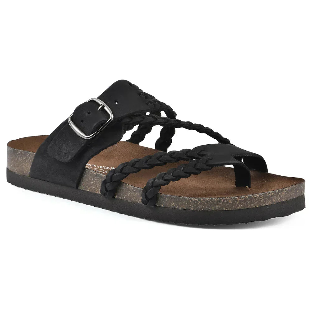 Women's Leather Flat Sandals Autumn Braided Bohemian Slingback Sandals