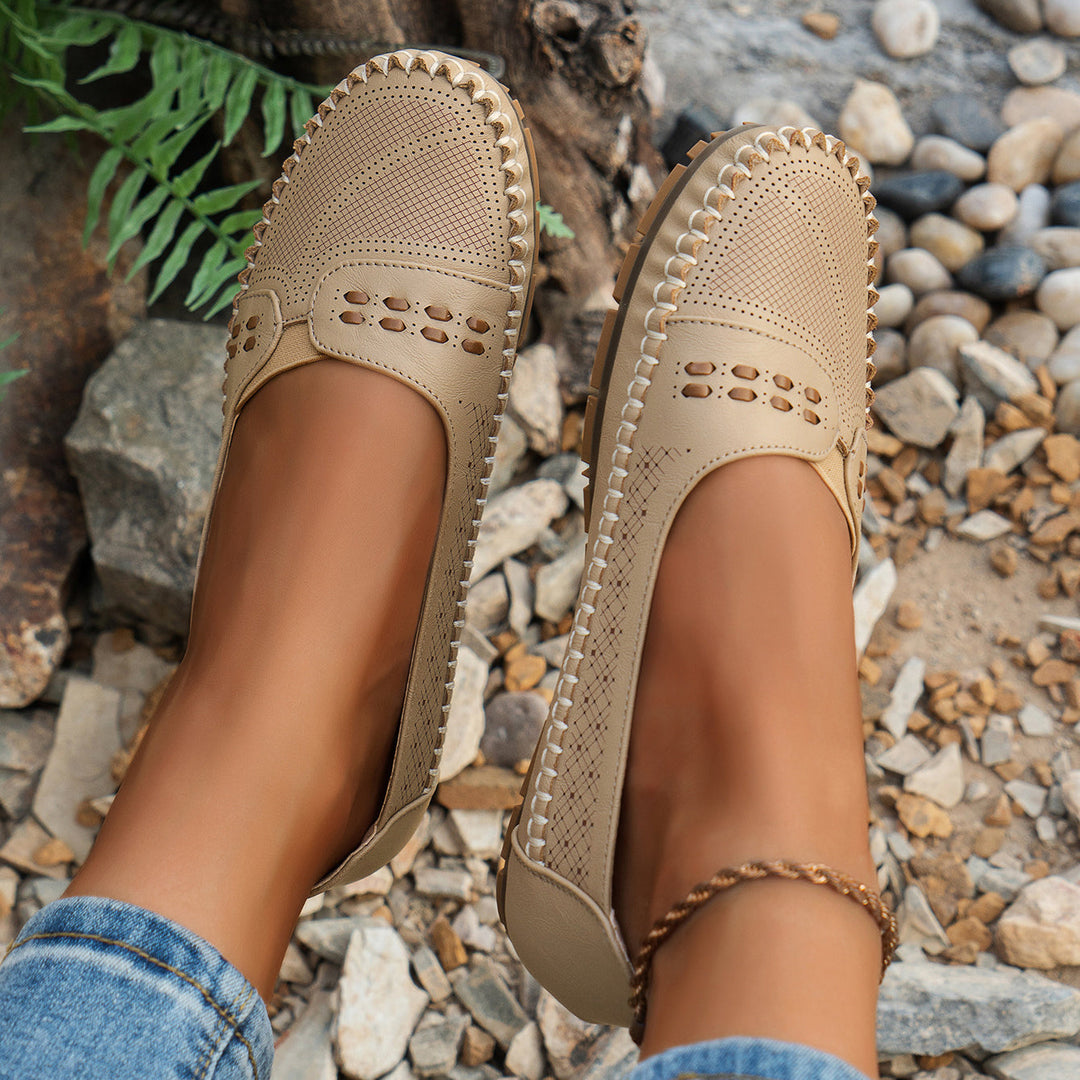 Women's Leather Walking Sneakers Autumn Comfortable Shoes