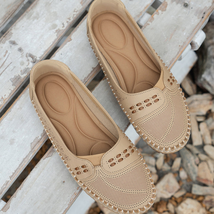Women's Leather Walking Sneakers Autumn Comfortable Shoes