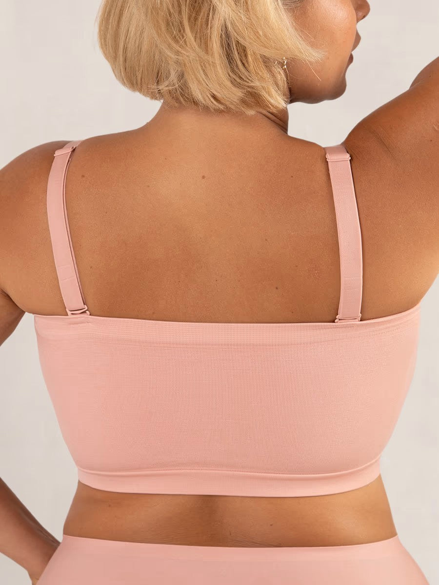 Women's Nylon Strapless Bandeau Bra Autumn Wire-Free Seamless Bra