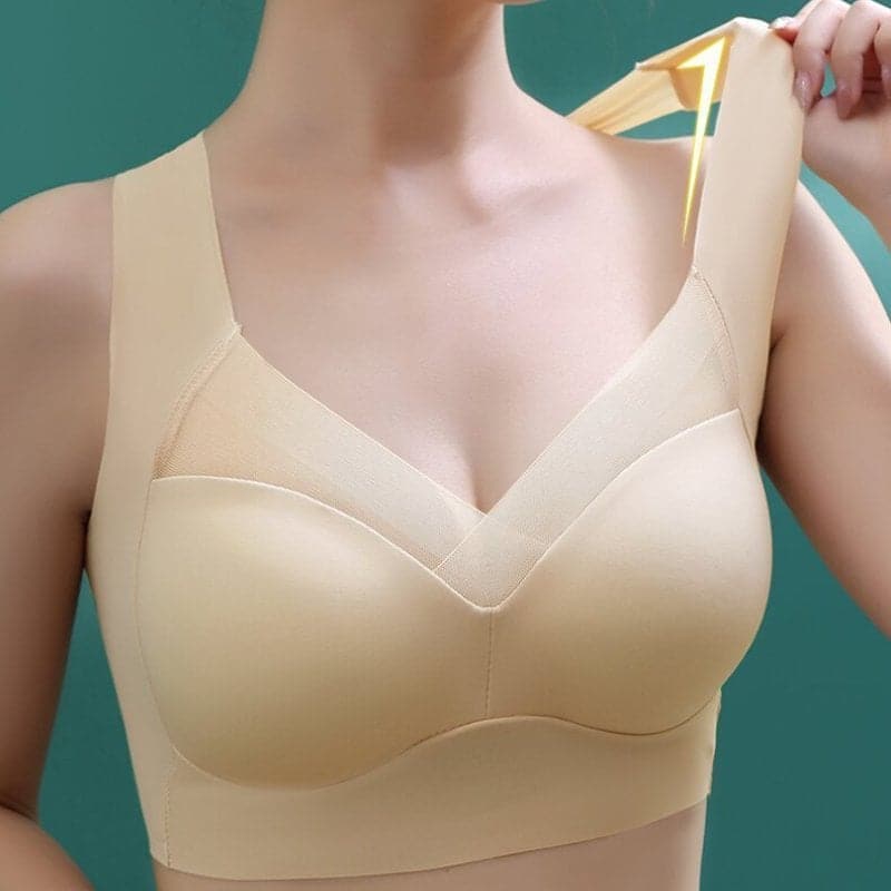 Women's Nylon Wire-Free Push-Up Bra Autumn Seamless Support Bra