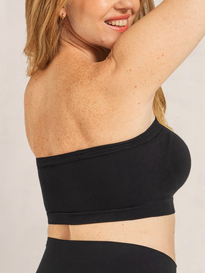 Women's Nylon Strapless Bandeau Bra Autumn Wire-Free Seamless Bra