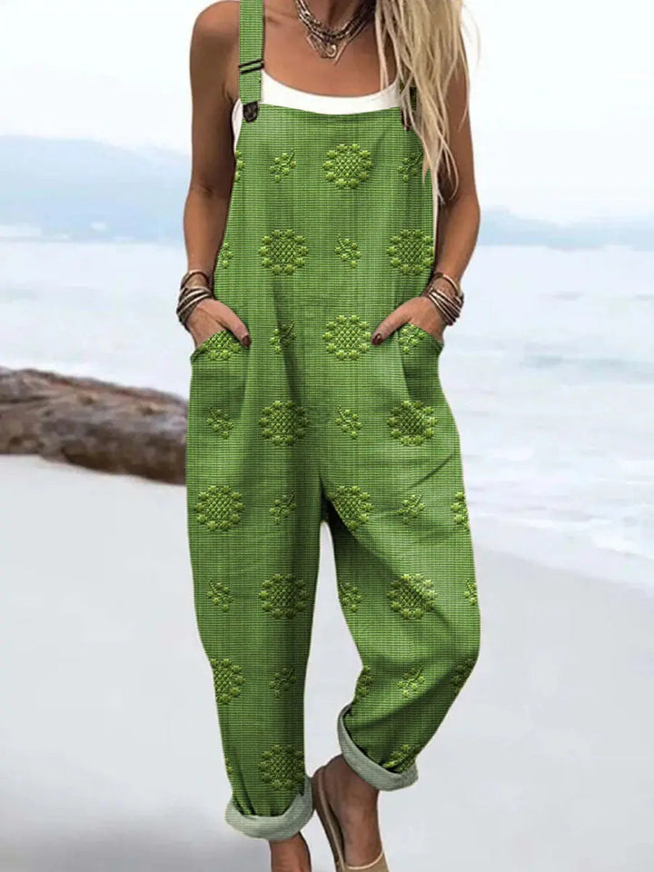 Women's Wide-Leg Jumpsuit with Adjustable Straps for Autumn Casual Wear