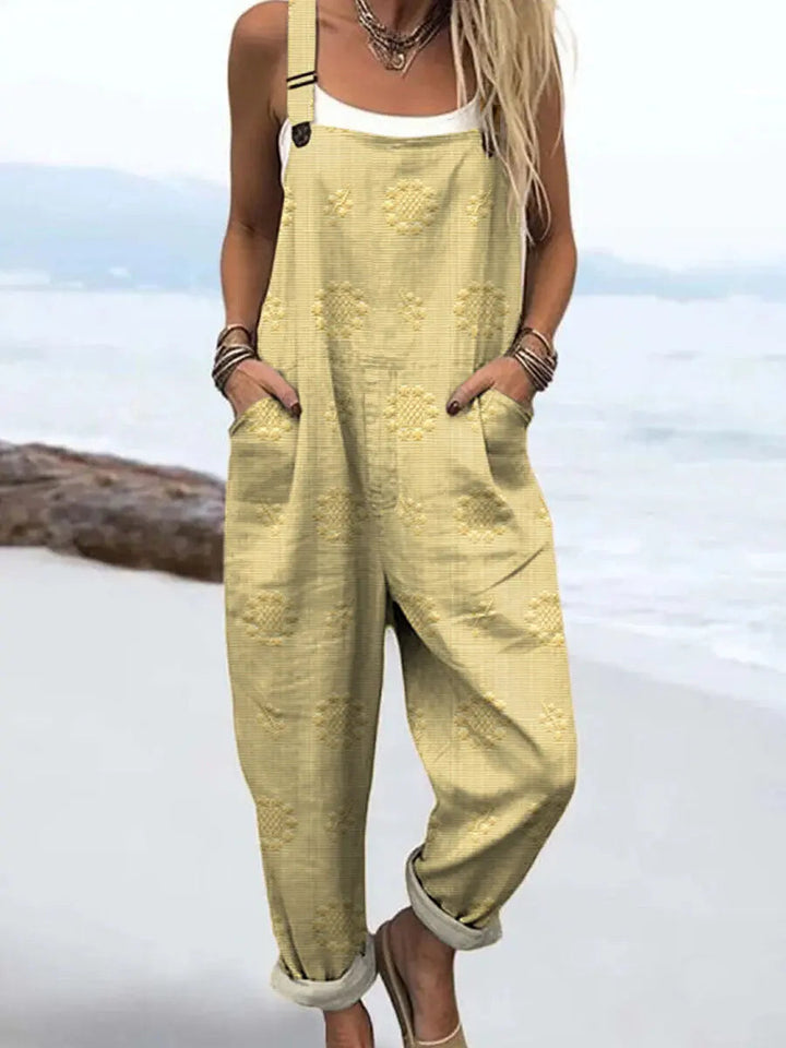 Women's Wide-Leg Jumpsuit with Adjustable Straps for Autumn Casual Wear