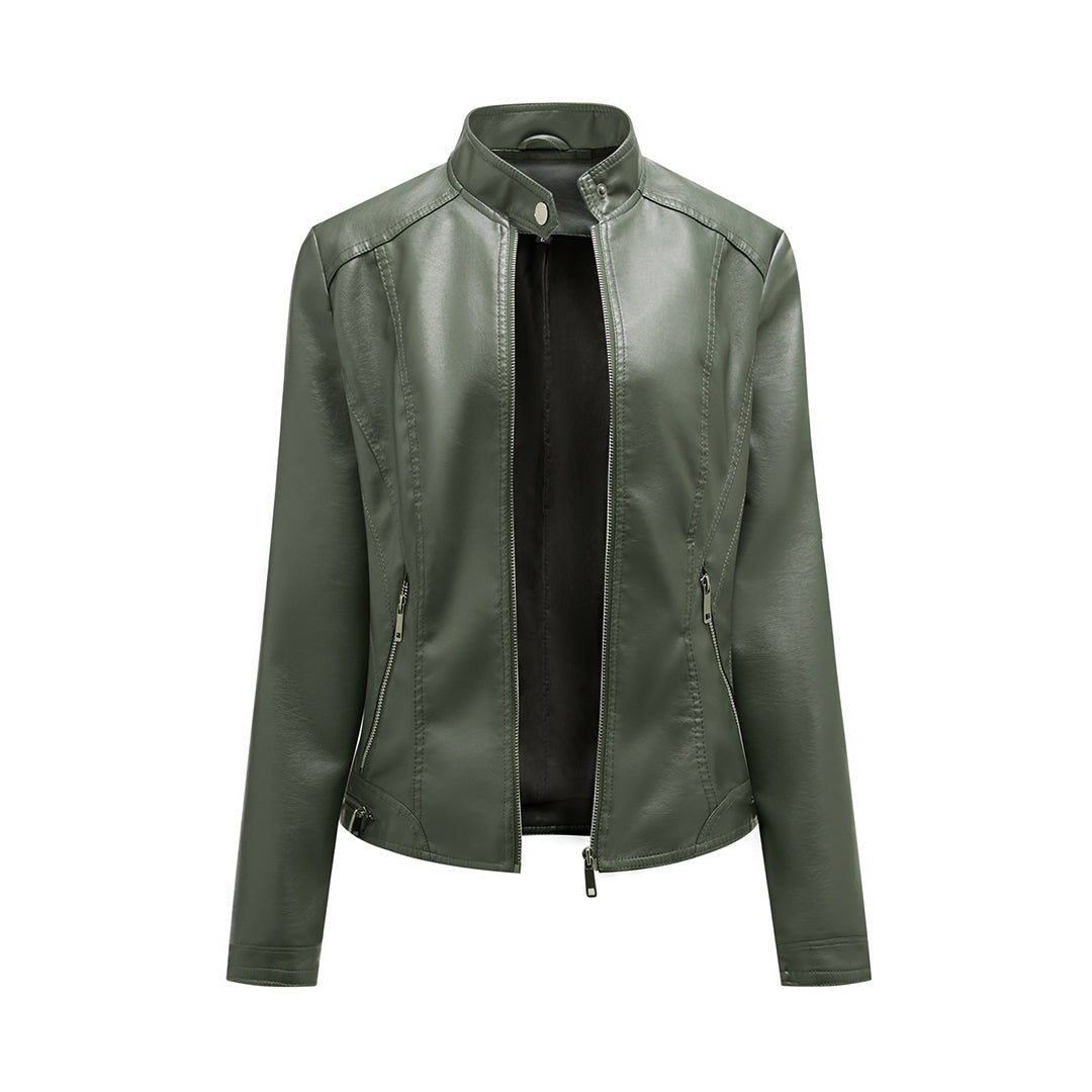 SLAVKA - Elegant leather jacket for a trendy look