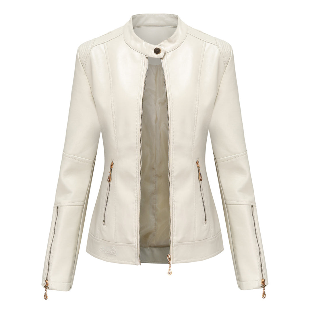 FRANICA - Elegant leather jacket for a timeless look