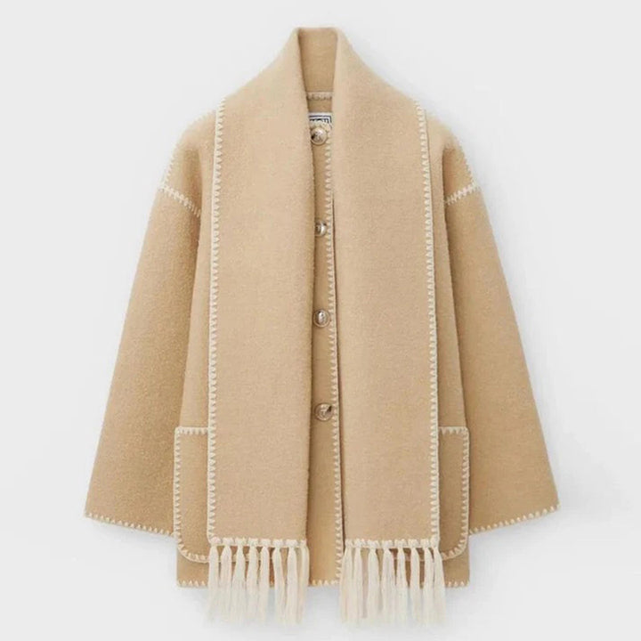 LATRICE - Stylish winter coat including matching scarf