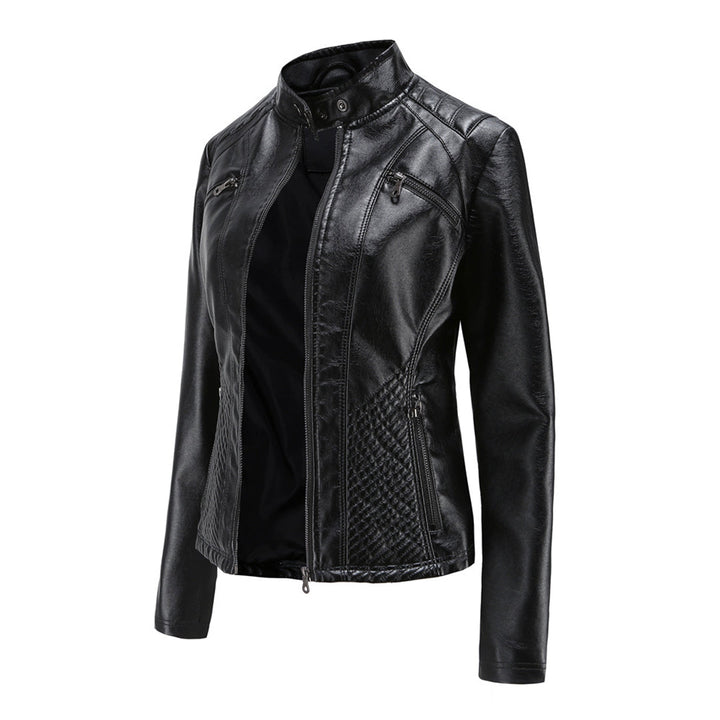ANDRIJANA - Elegant leather jacket for a chic look