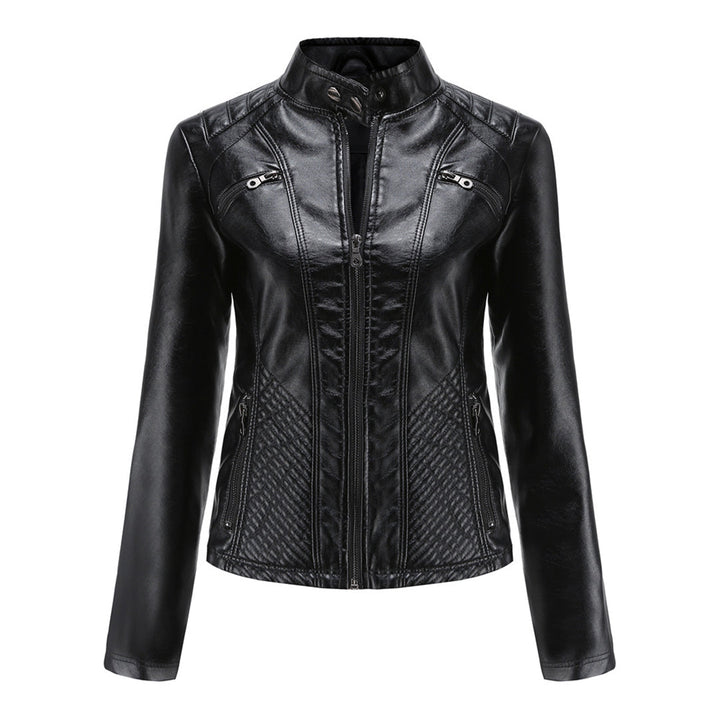 ANDRIJANA - Elegant leather jacket for a chic look