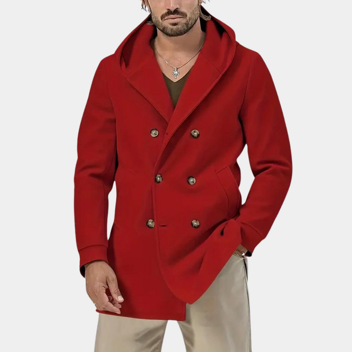 Stylish men's hooded trench coat for a casual look