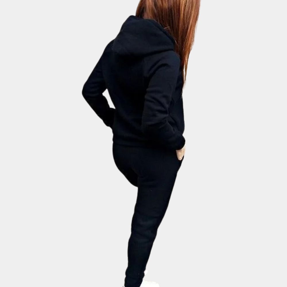 Modern and stylish women's hooded set