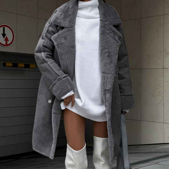 Aitana - Beautiful Luxury Long Plush Jacket for Ladies