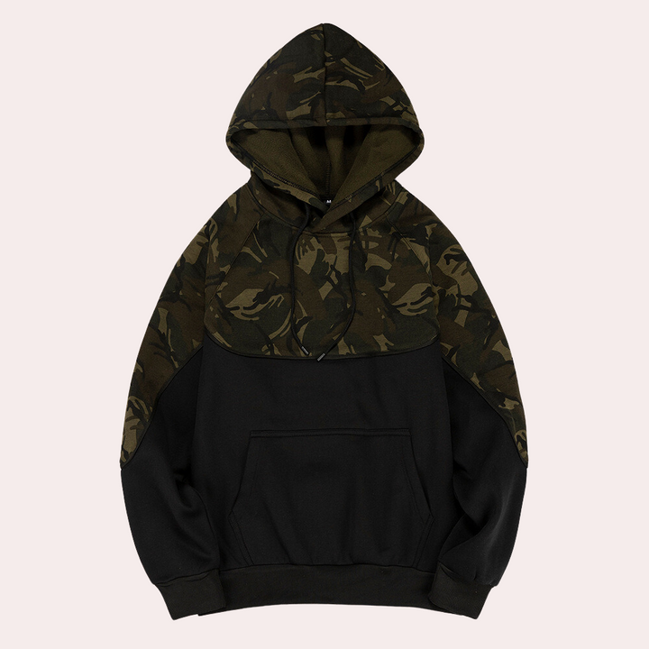 Antonis - Trendy Casual Men's Hoodie with Stylish Camouflage Pattern