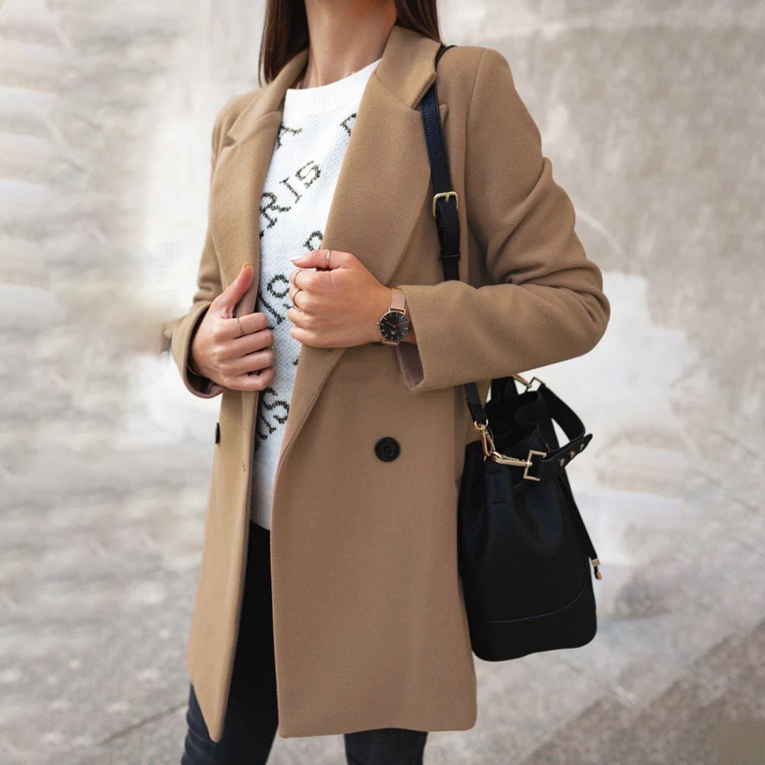 CHARLOTTE - Elegant long winter coat for women