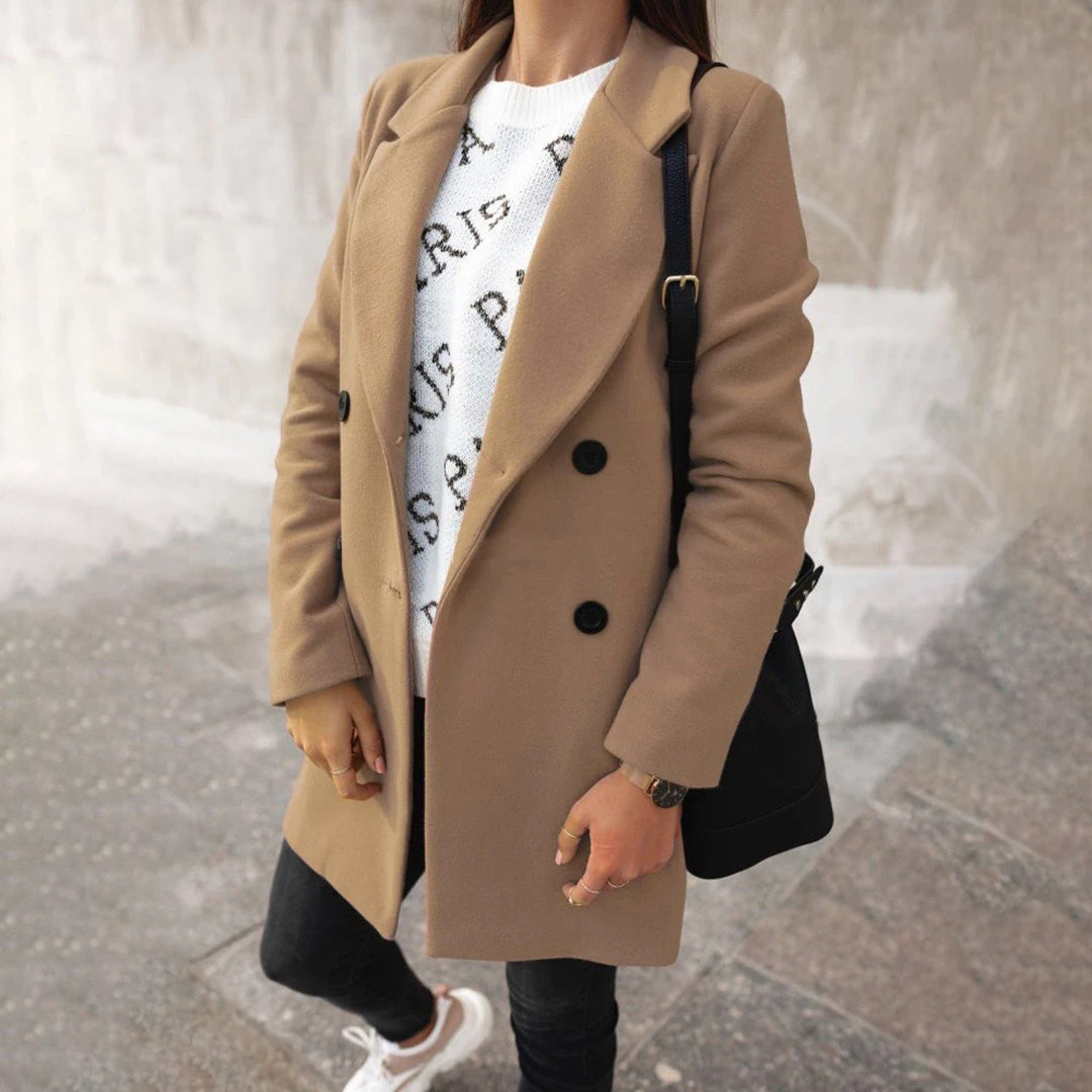 CHARLOTTE - Elegant long winter coat for women