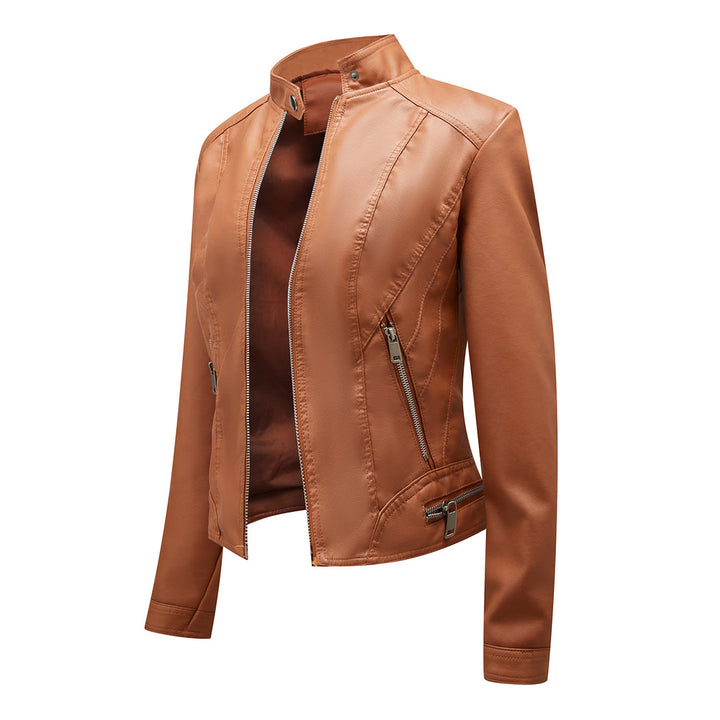 SLAVKA - Elegant leather jacket for a trendy look