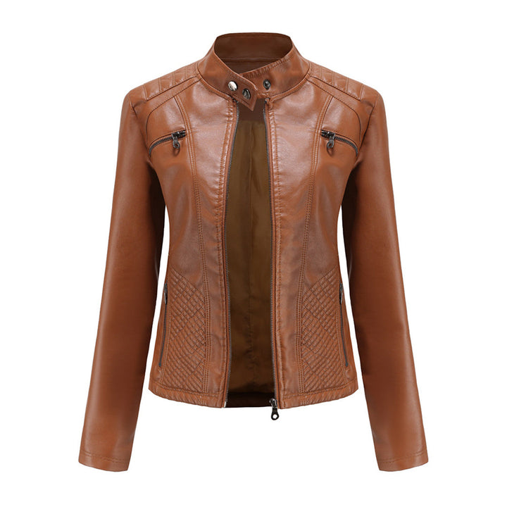ANDRIJANA - Elegant leather jacket for a chic look