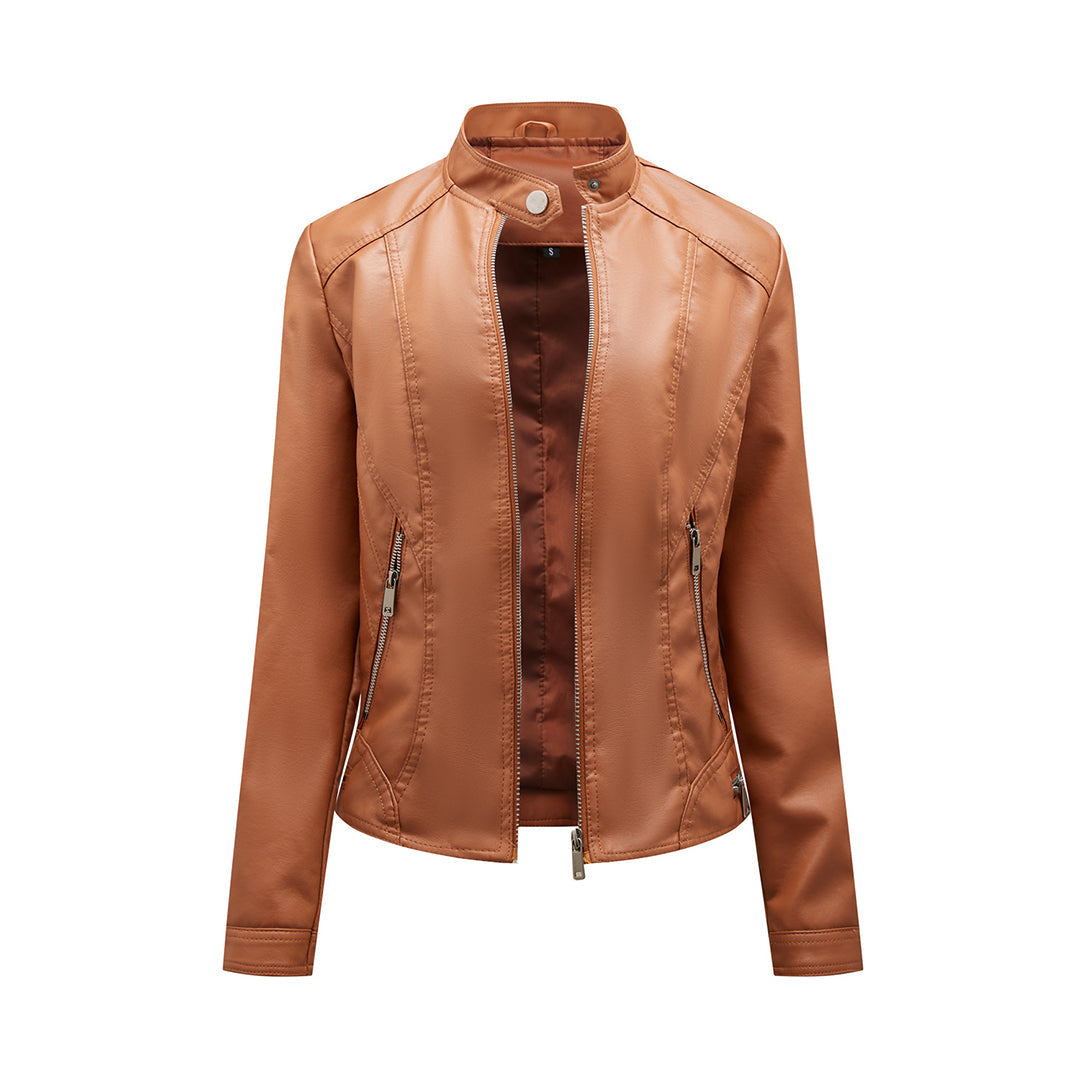 SLAVKA - Elegant leather jacket for a trendy look