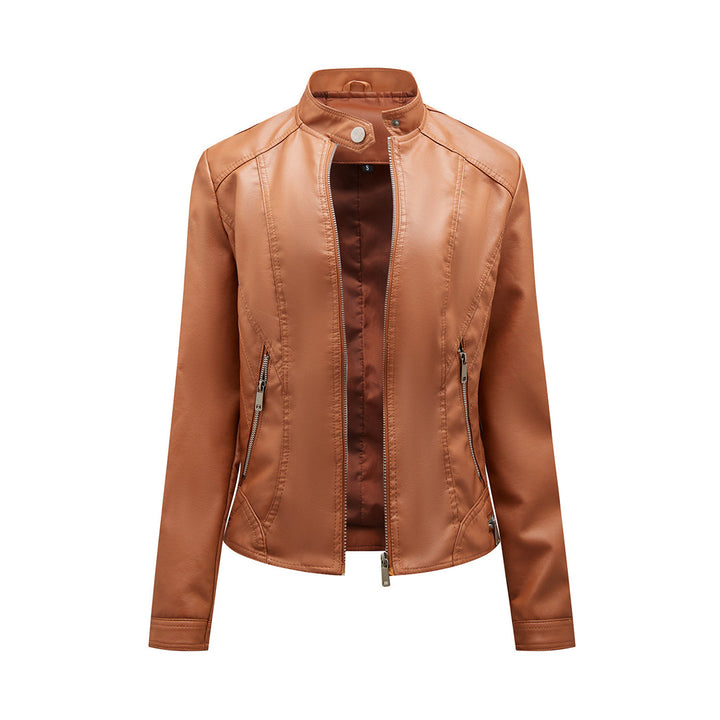SLAVKA - Elegant leather jacket for a trendy look
