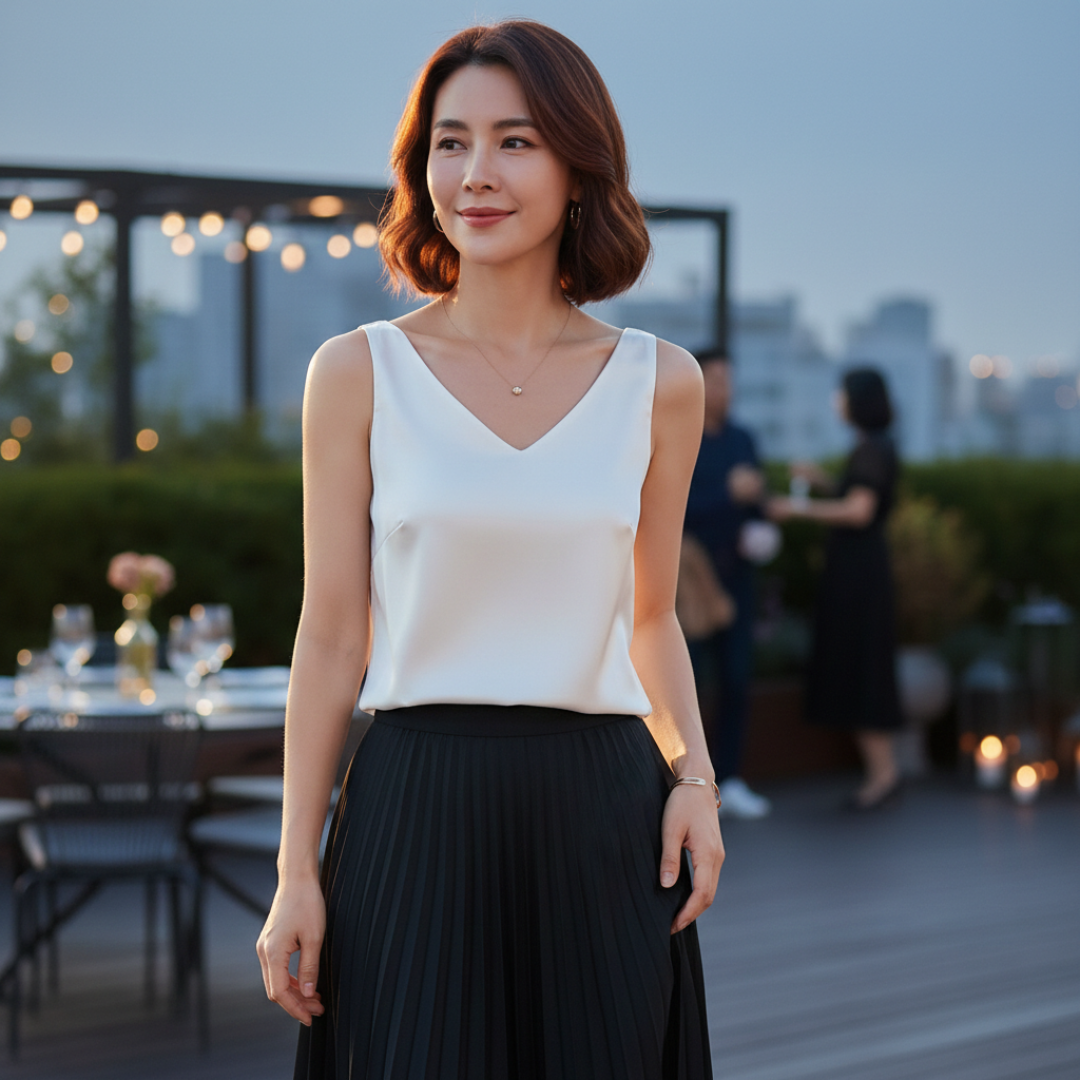 Women's Draped Sleeveless Top