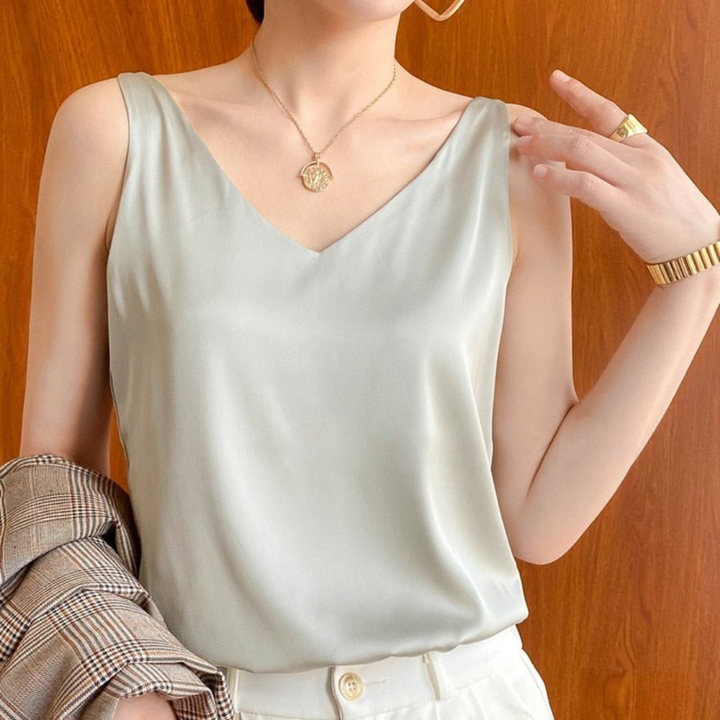 Women's Draped Sleeveless Top