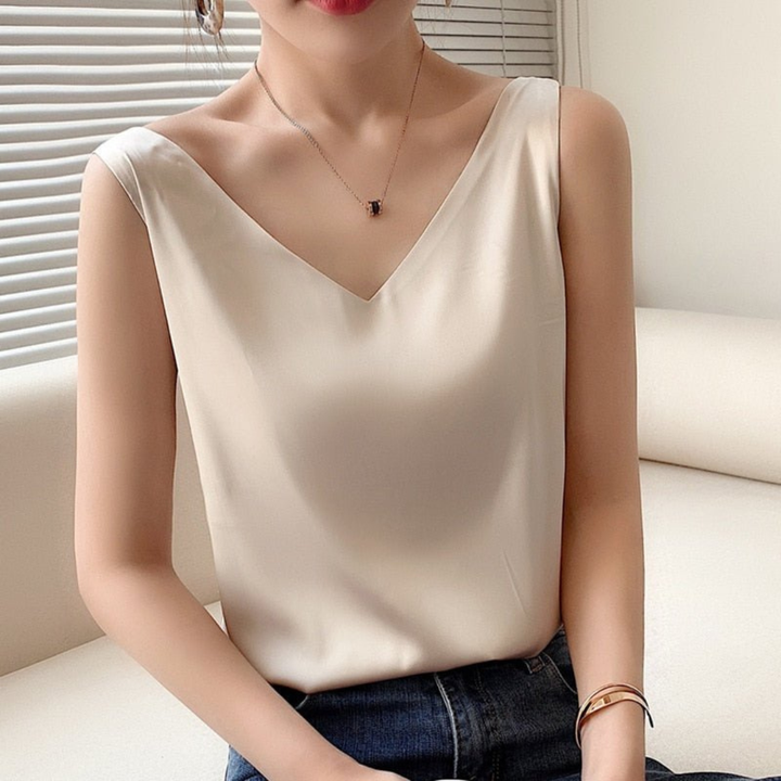 Women's Draped Sleeveless Top