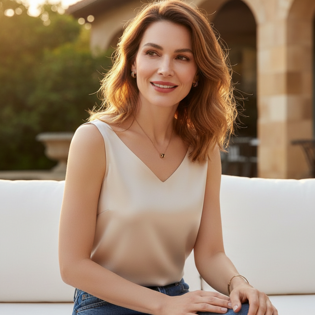 Women's Draped Sleeveless Top