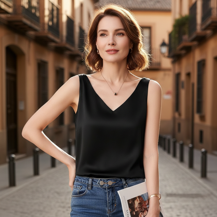 Women's Draped Sleeveless Top