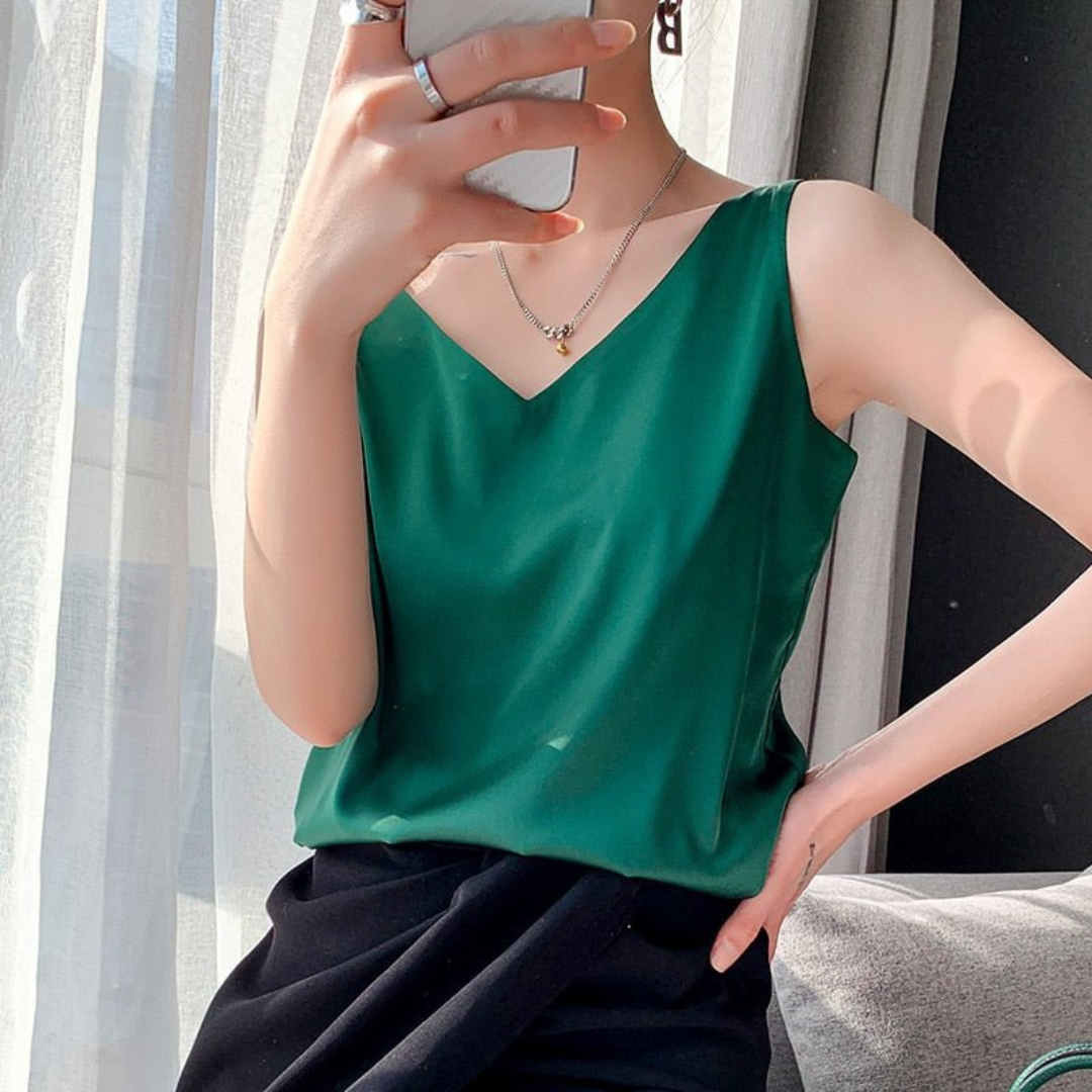 Women's Draped Sleeveless Top