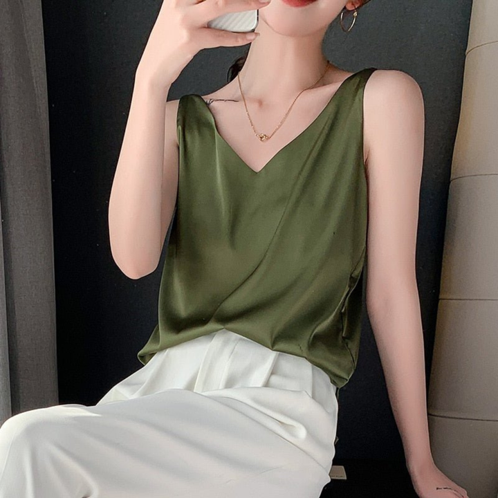 Women's Draped Sleeveless Top