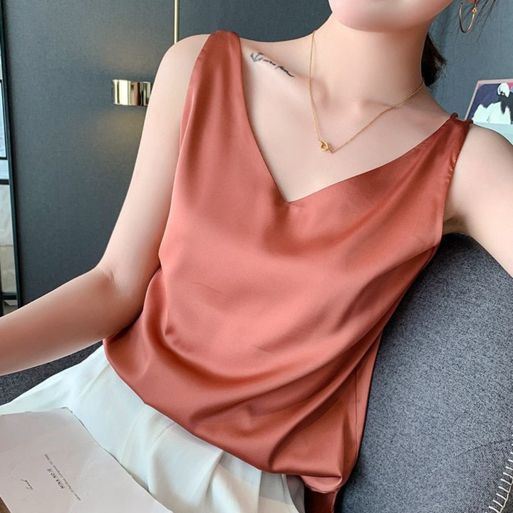 Women's Draped Sleeveless Top